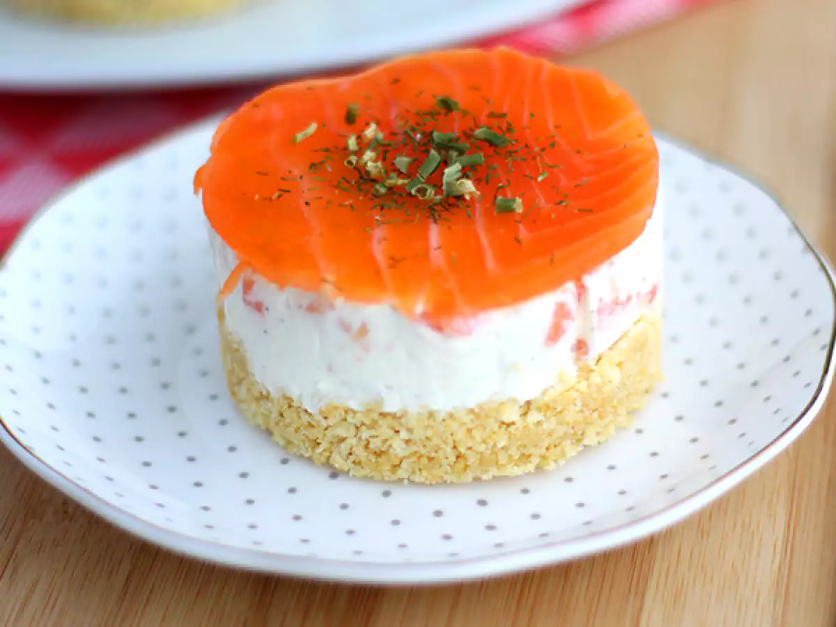 Kue keju salmon asin - foto 3