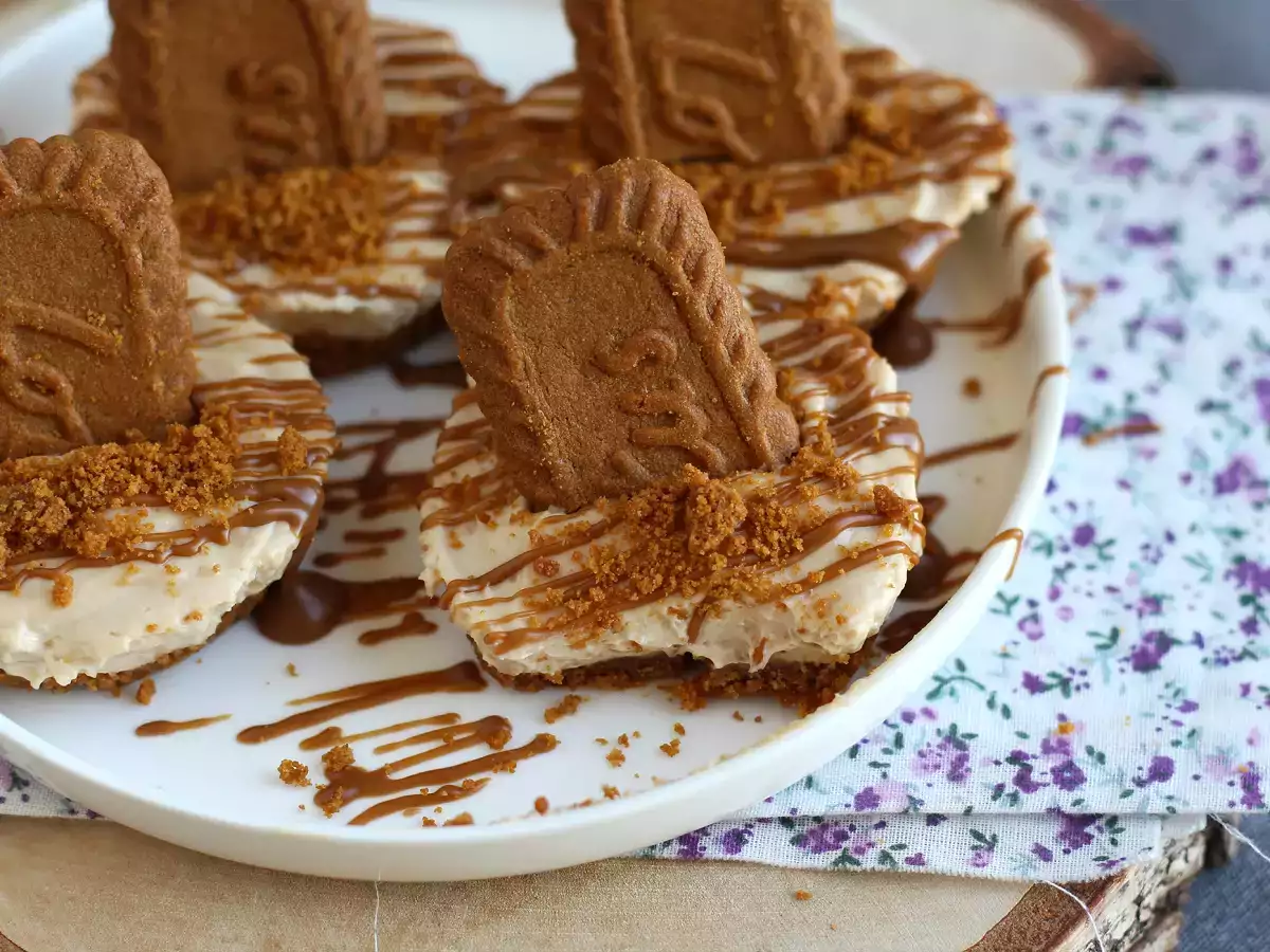 Kue keju tanpa panggang dengan biskuit speculoos - foto 2