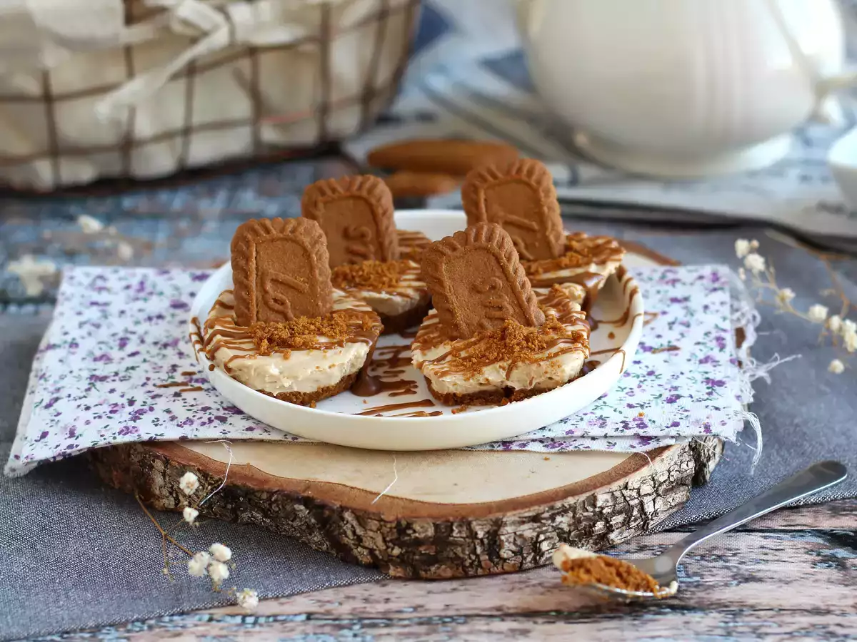 Kue keju tanpa panggang dengan biskuit speculoos - foto 5
