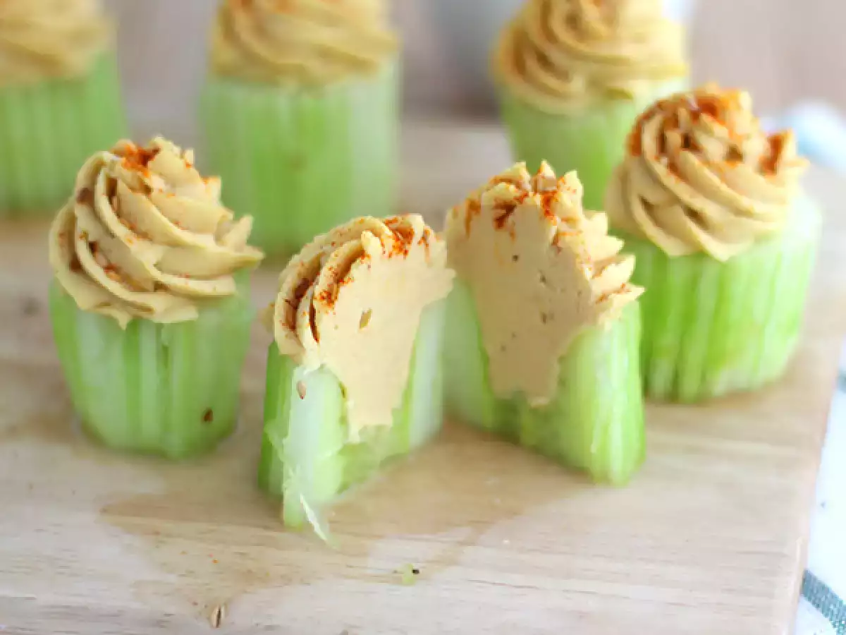Kue mangkuk mentimun dan hummus vegan - foto 3