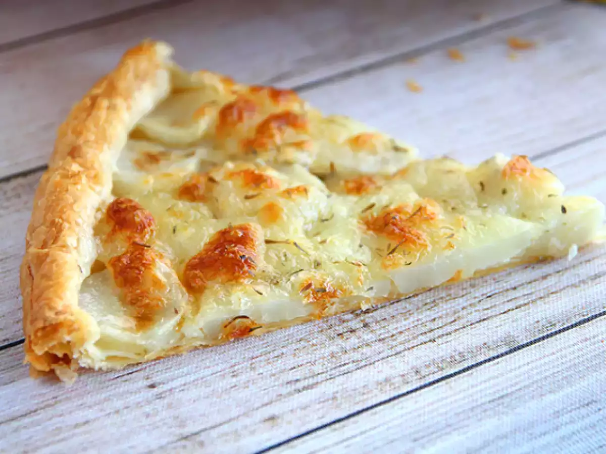 Kue puff pastry tart dengan artichoke Yerusalem - foto 4