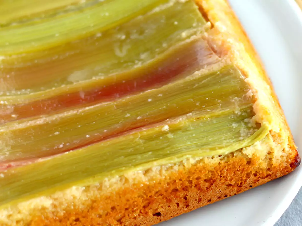 Kue rhubarb terbalik - foto 2