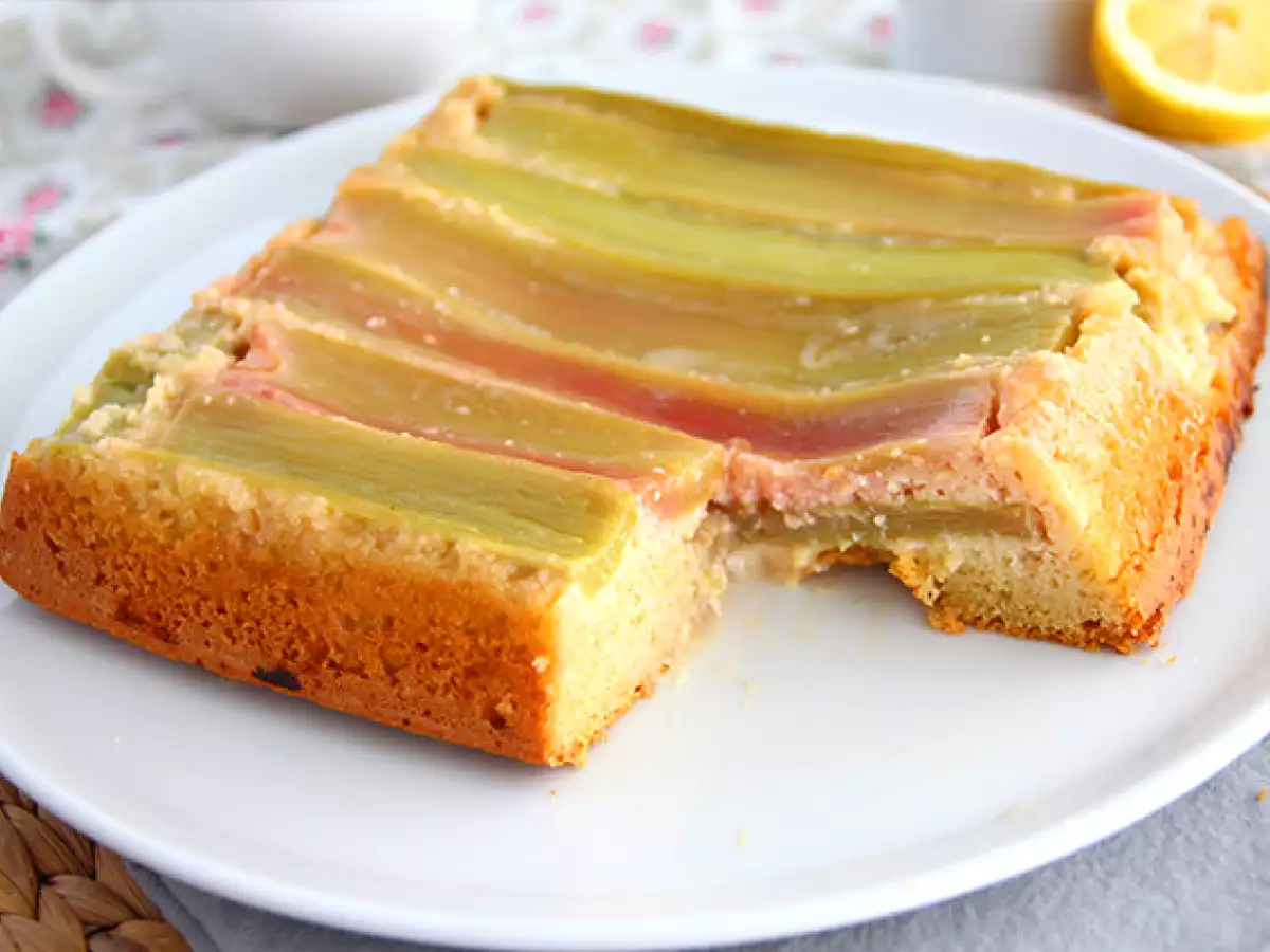 Kue rhubarb terbalik - foto 4