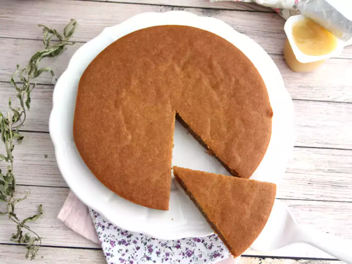 Kue yoghurt kedelai dengan saus apel (vegan dan bebas gluten) - foto 4