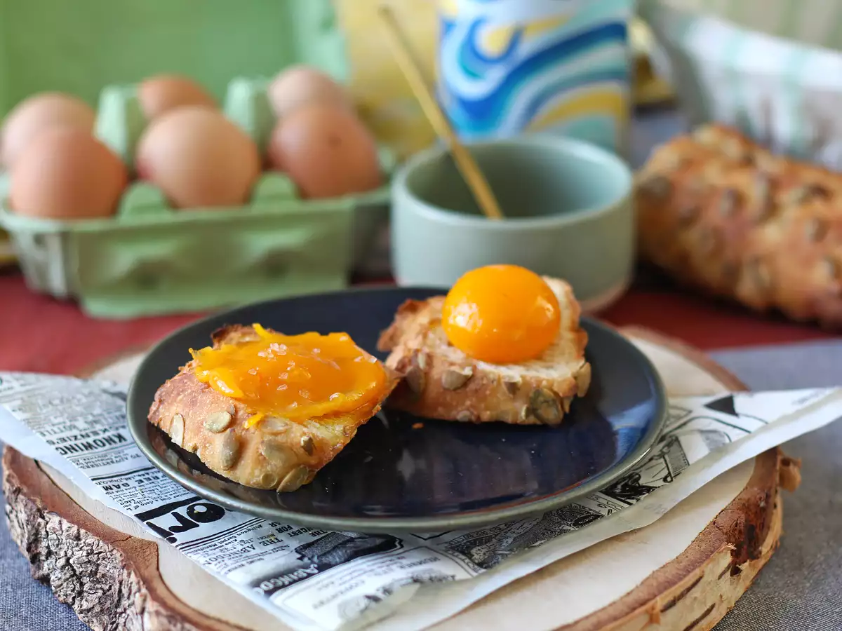 Kuning Telur Confit Air Fryer untuk Olesan - foto 7