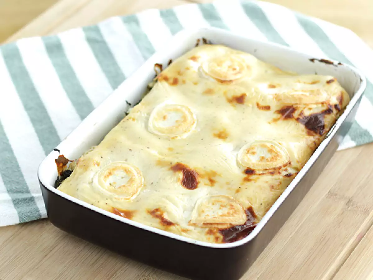 Lasagna bayam dan keju kambing - foto 3