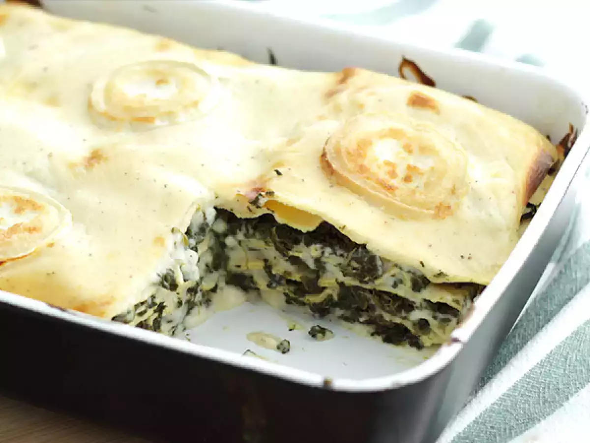 Lasagna bayam dan keju kambing - foto 4