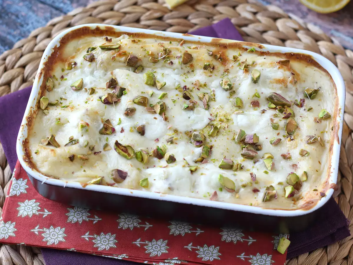 Lasagna Salmon dengan Burrata dan Pistachio, Lembut dan Renyah - foto 7