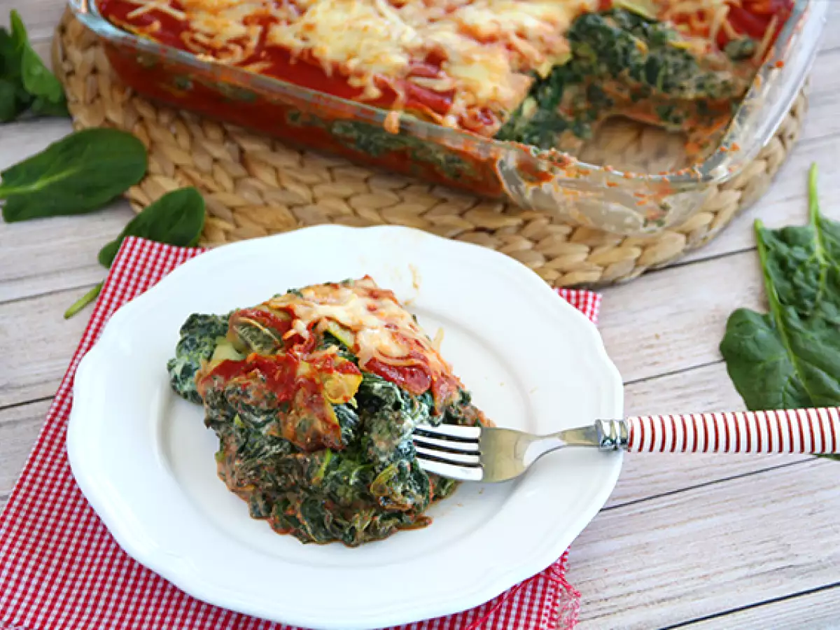 Lasagna Zucchini dengan Bayam - foto 2