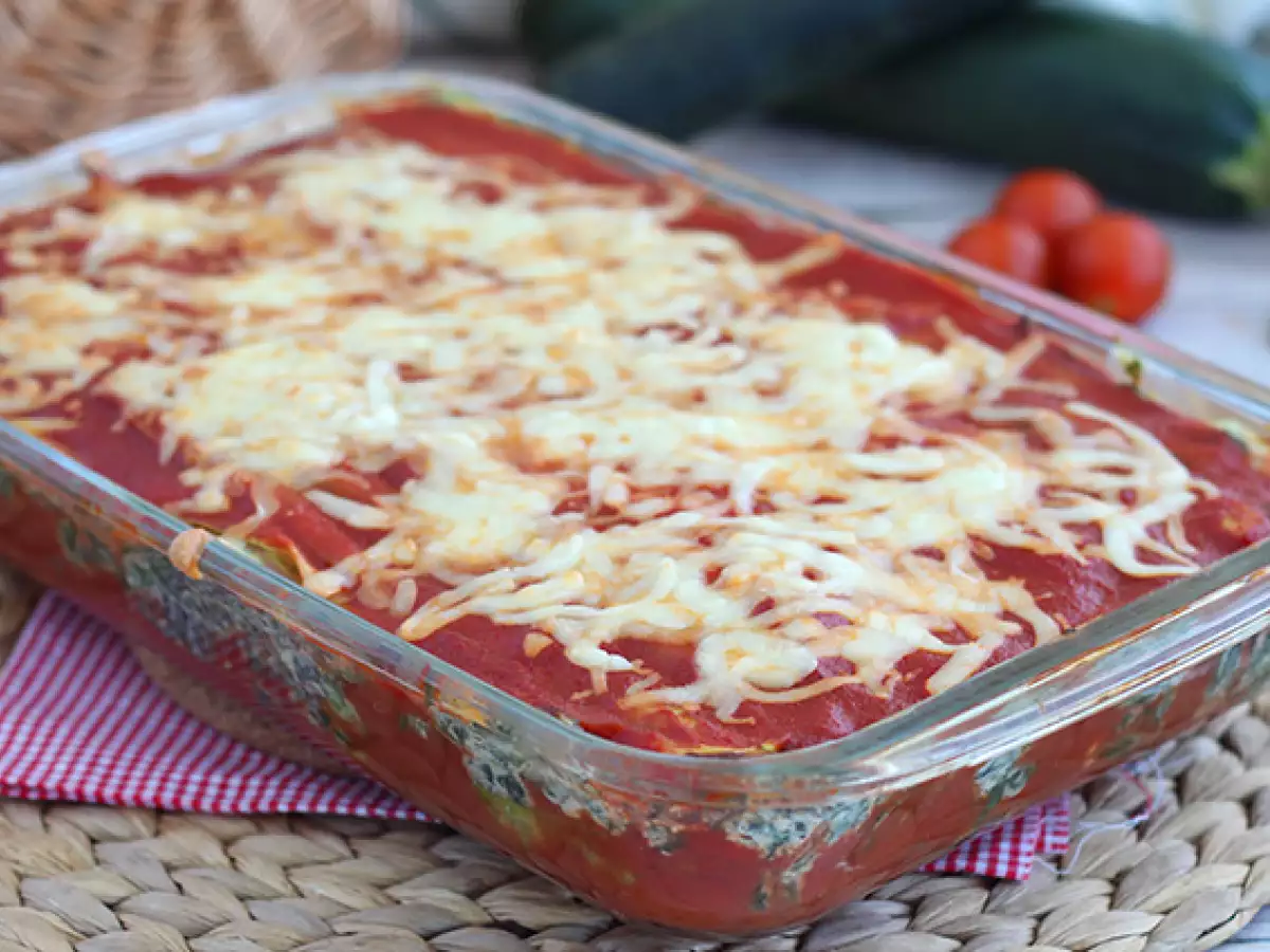 Lasagna Zucchini dengan Bayam - foto 3