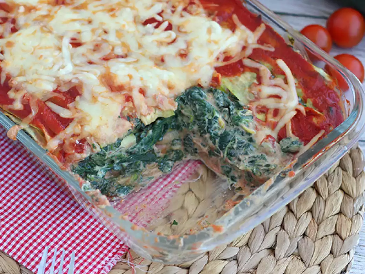 Lasagna Zucchini dengan Bayam - foto 4
