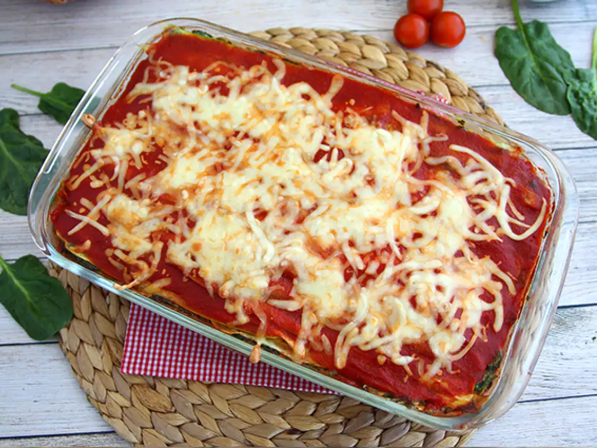 Lasagna Zucchini dengan Bayam - foto 5