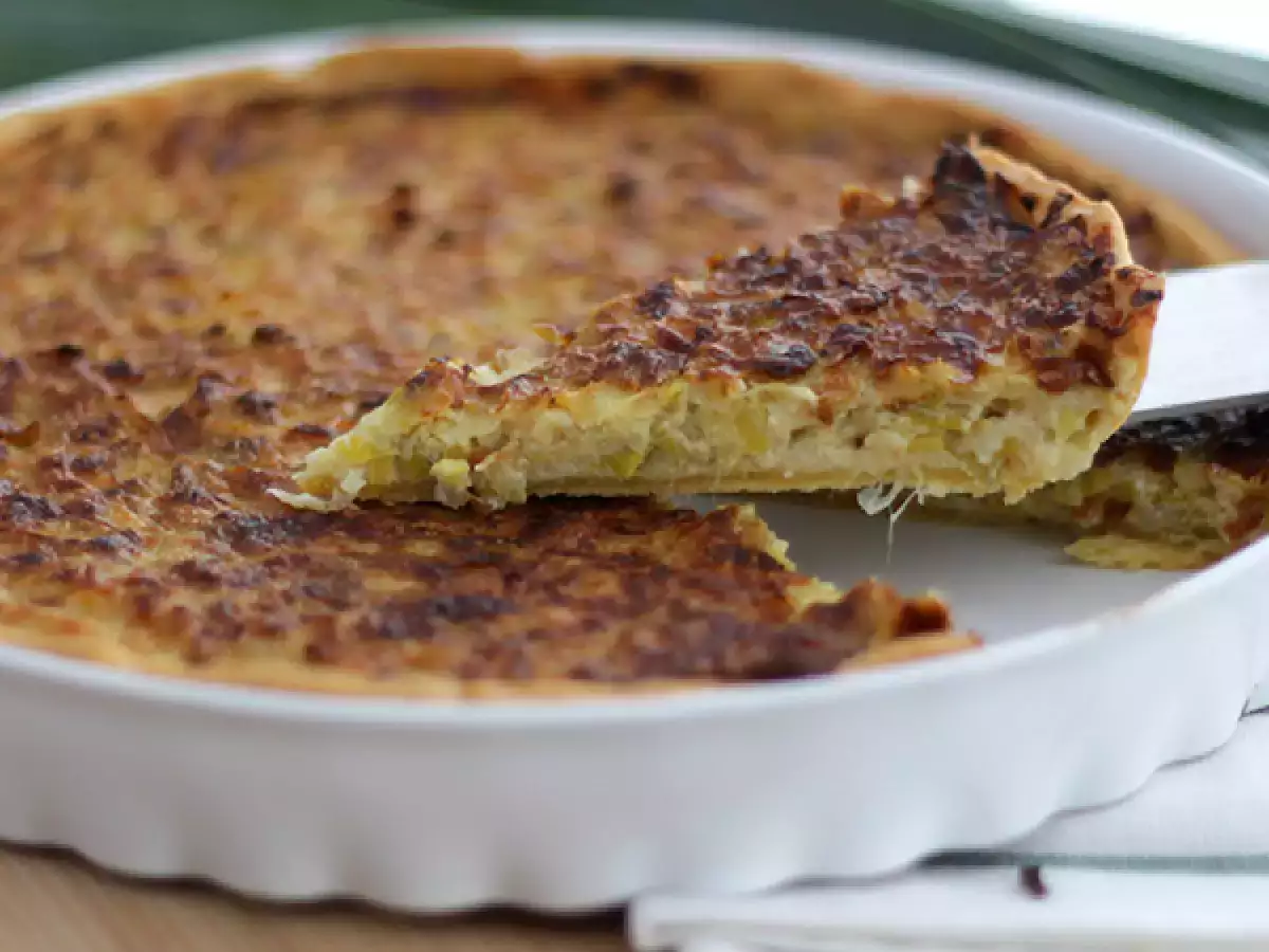 Leek tart (6 langkah mudah dan video) - foto 2