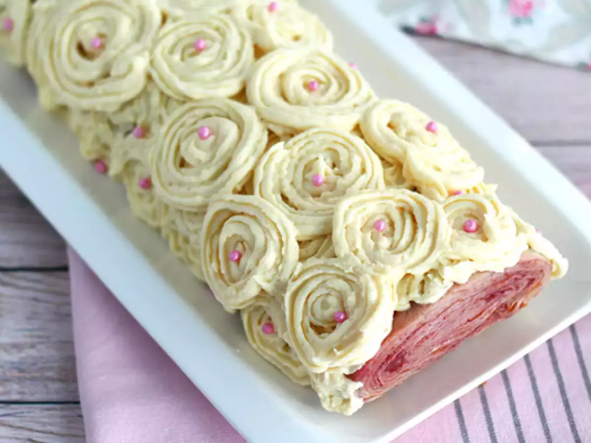 Log crêpe raspberry cokelat putih - foto 4