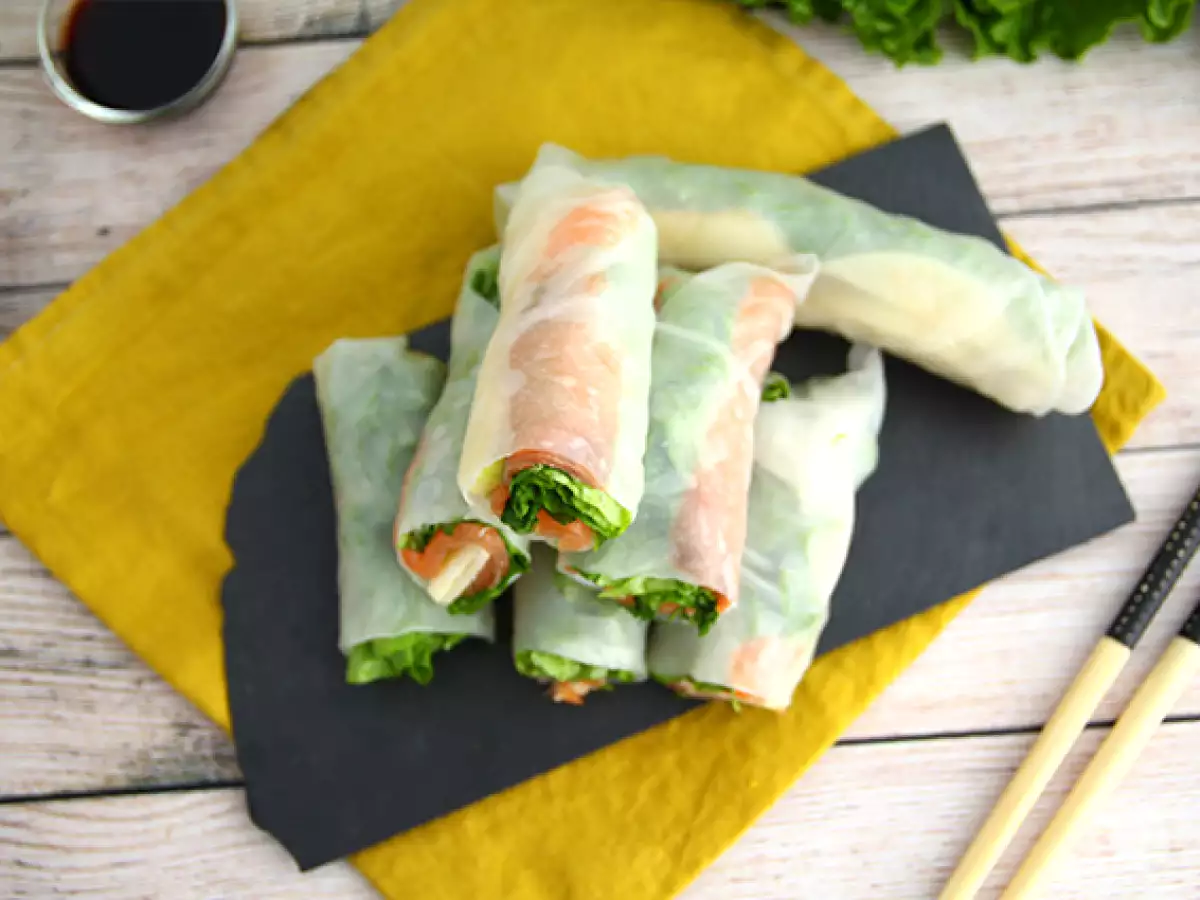 Lumpia dengan salmon asap dan apel - foto 4
