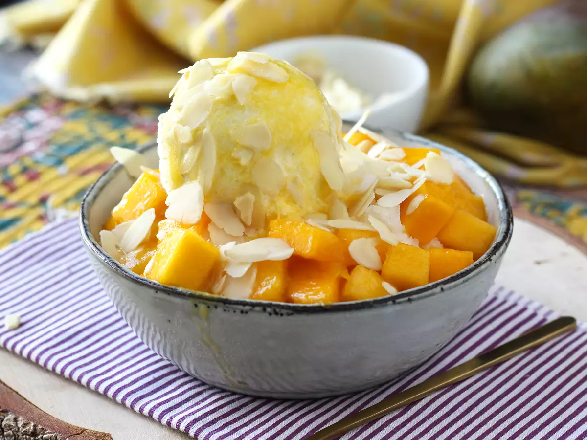 Mango bingsu, hidangan penutup Korea lezat dengan mangga yang populer di seluruh dunia - foto 5