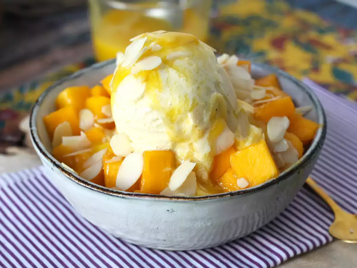 Mango bingsu, hidangan penutup Korea yang lezat dengan mangga yang populer di seluruh dunia - foto 4