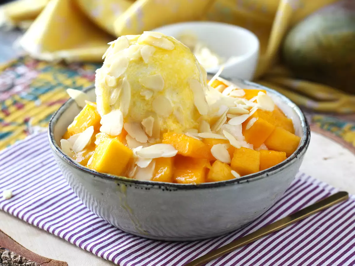 Mango bingsu, hidangan penutup Korea yang lezat dengan mangga yang populer di seluruh dunia - foto 5