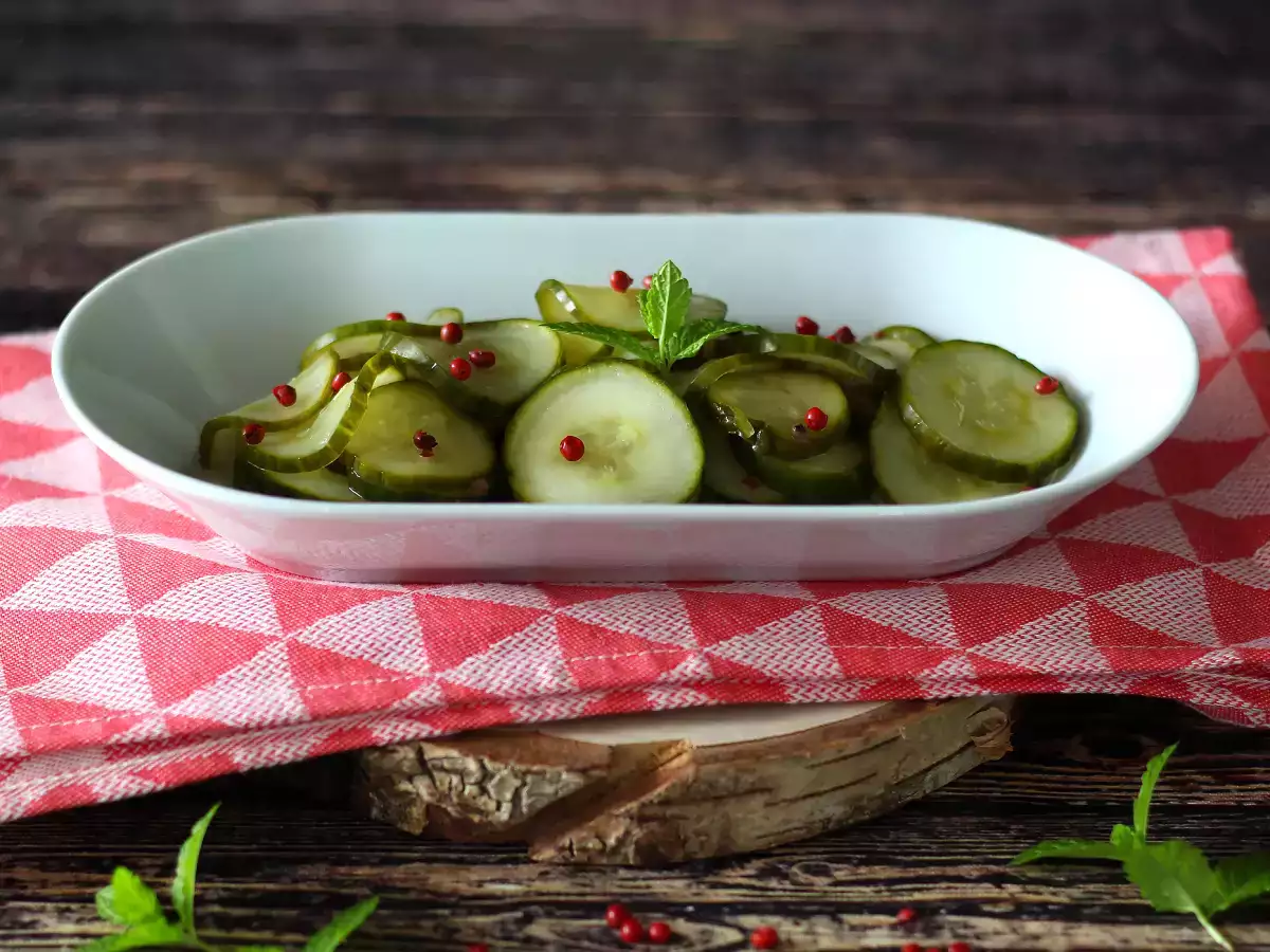 Mentimun asam manis: lauk yang cepat dan lezat untuk musim panas! - foto 4