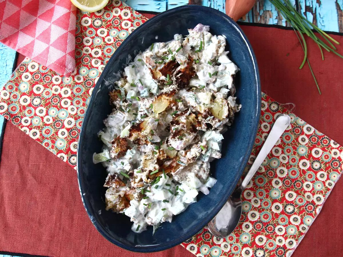 Mentimun dan salad kentang renyah - foto 5