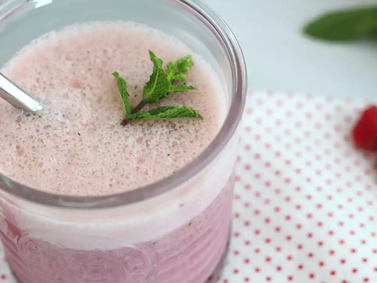 Milkshake raspberry dan mint vegan - foto 2