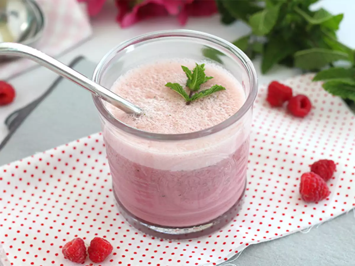 Milkshake raspberry dan mint vegan - foto 4