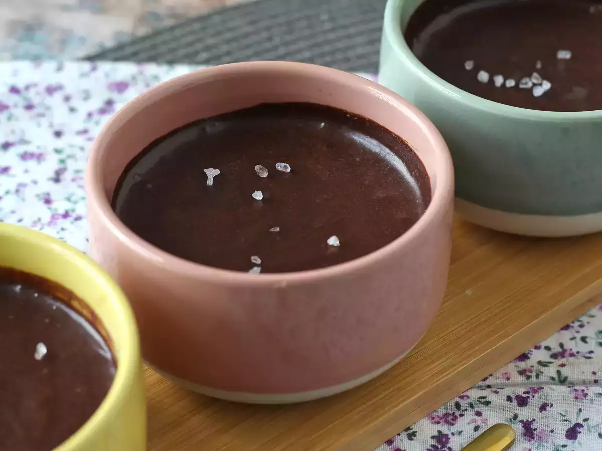 Mousse cokelat yang sempurna, sangat lezat dengan sedikit rasa garam - foto 4