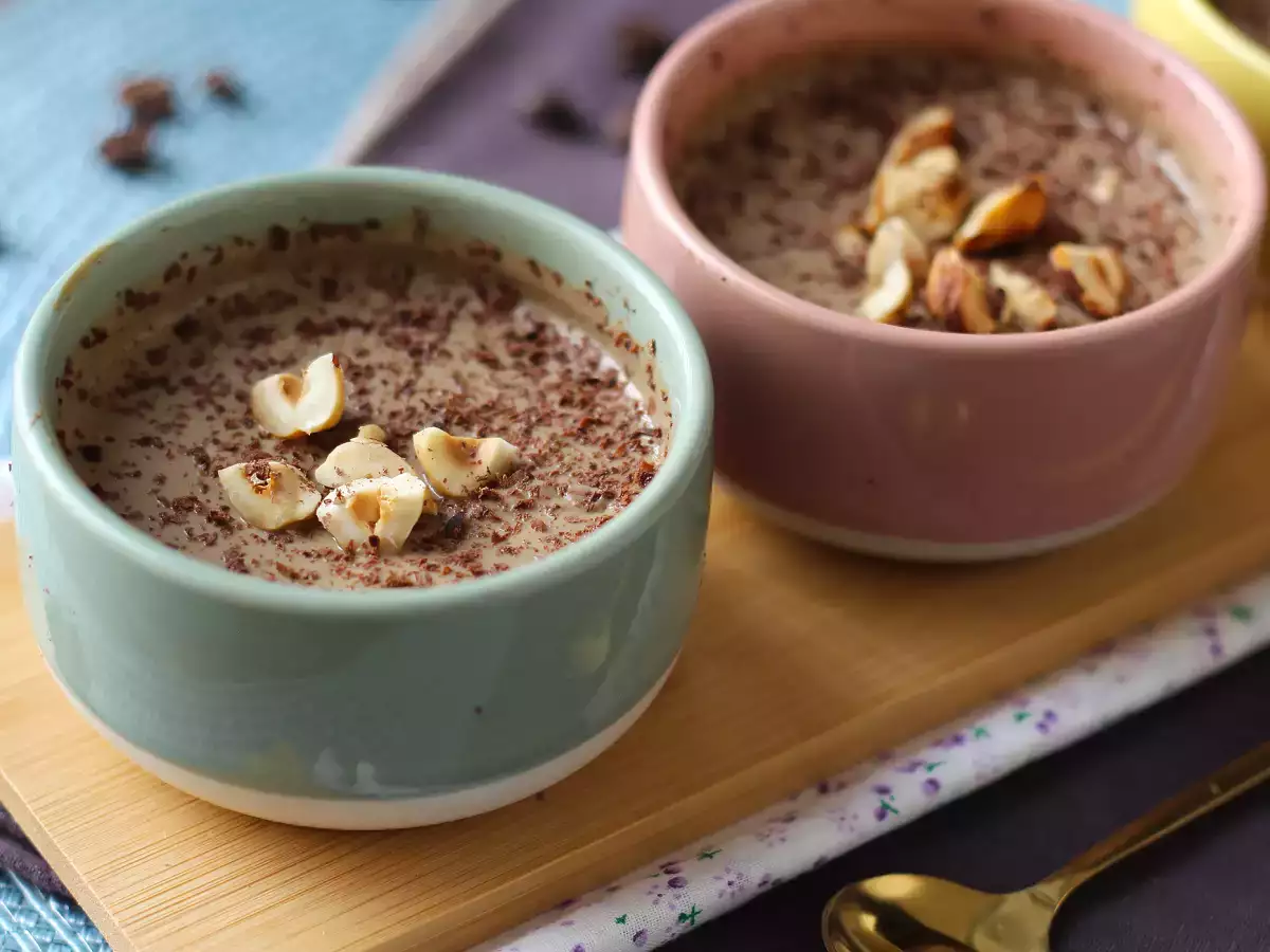 Mousse kopi dengan tahu sutra: 3 bahan, tanpa telur maupun krim - foto 3