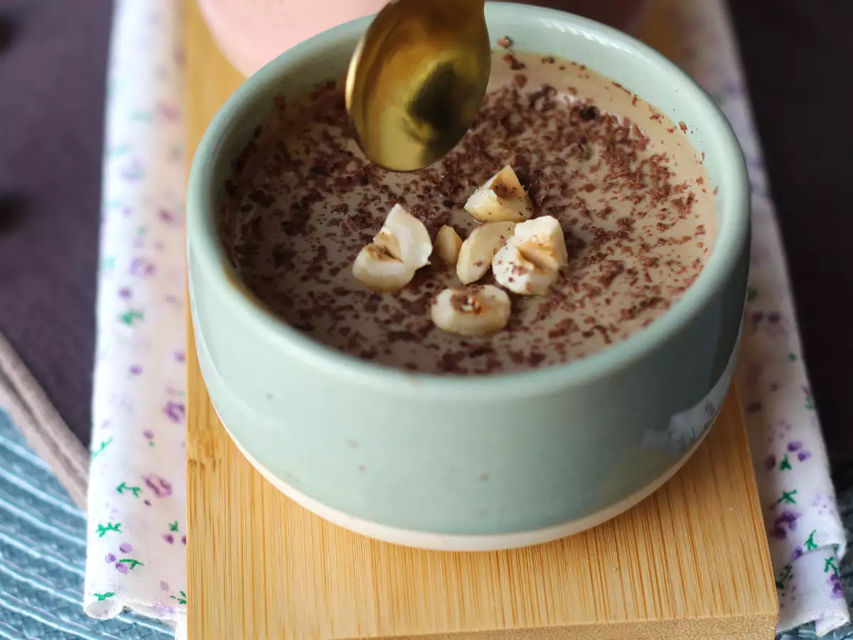 Mousse kopi dengan tahu sutra: 3 bahan, tanpa telur maupun krim - foto 4
