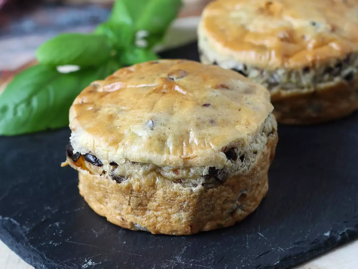 Muffin Asin Zaitun dan Philadelphia di Air Fryer - foto 3