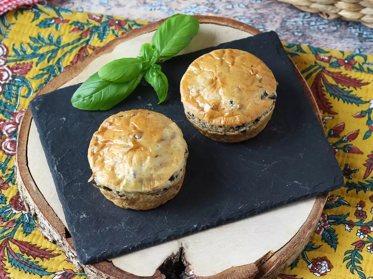 Muffin Asin Zaitun dan Philadelphia di Air Fryer - foto 5