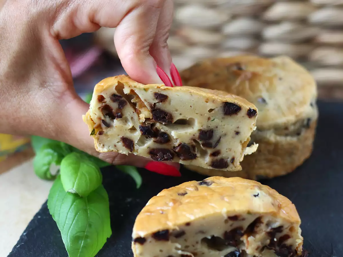 Muffin Asin Zaitun dan Philadelphia di Air Fryer - foto 6