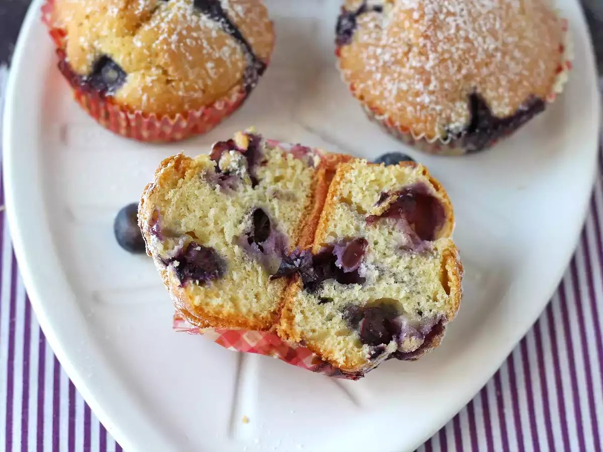 Muffin blueberry, versi mini dari pai Pyrenean! - foto 2