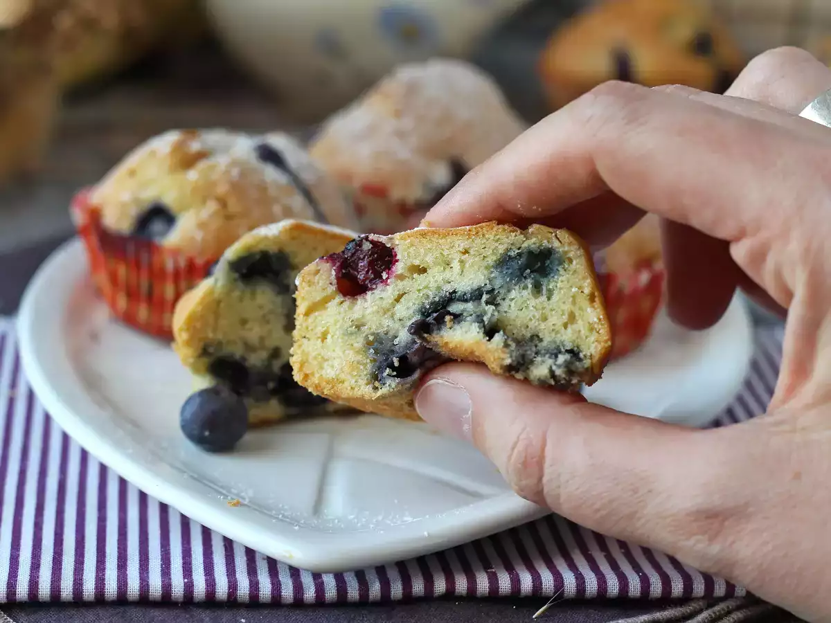 Muffin blueberry, versi mini dari pai Pyrenean! - foto 4