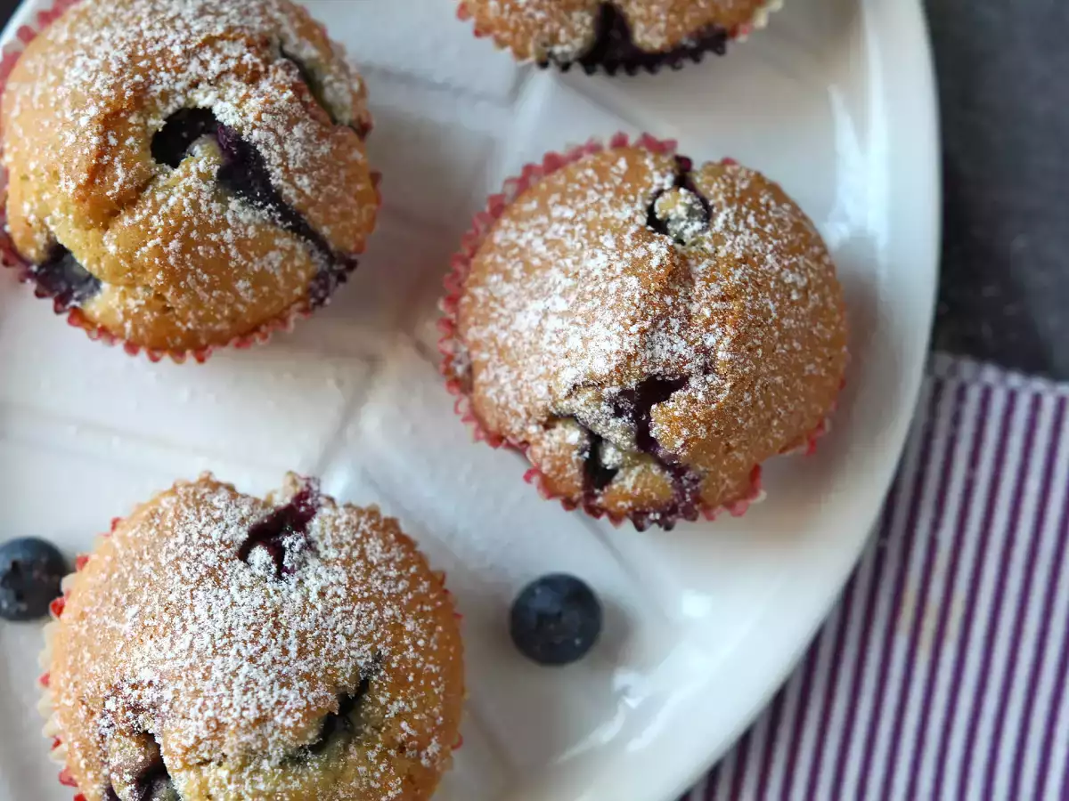 Muffin blueberry, versi mini dari pai Pyrenean! - foto 7