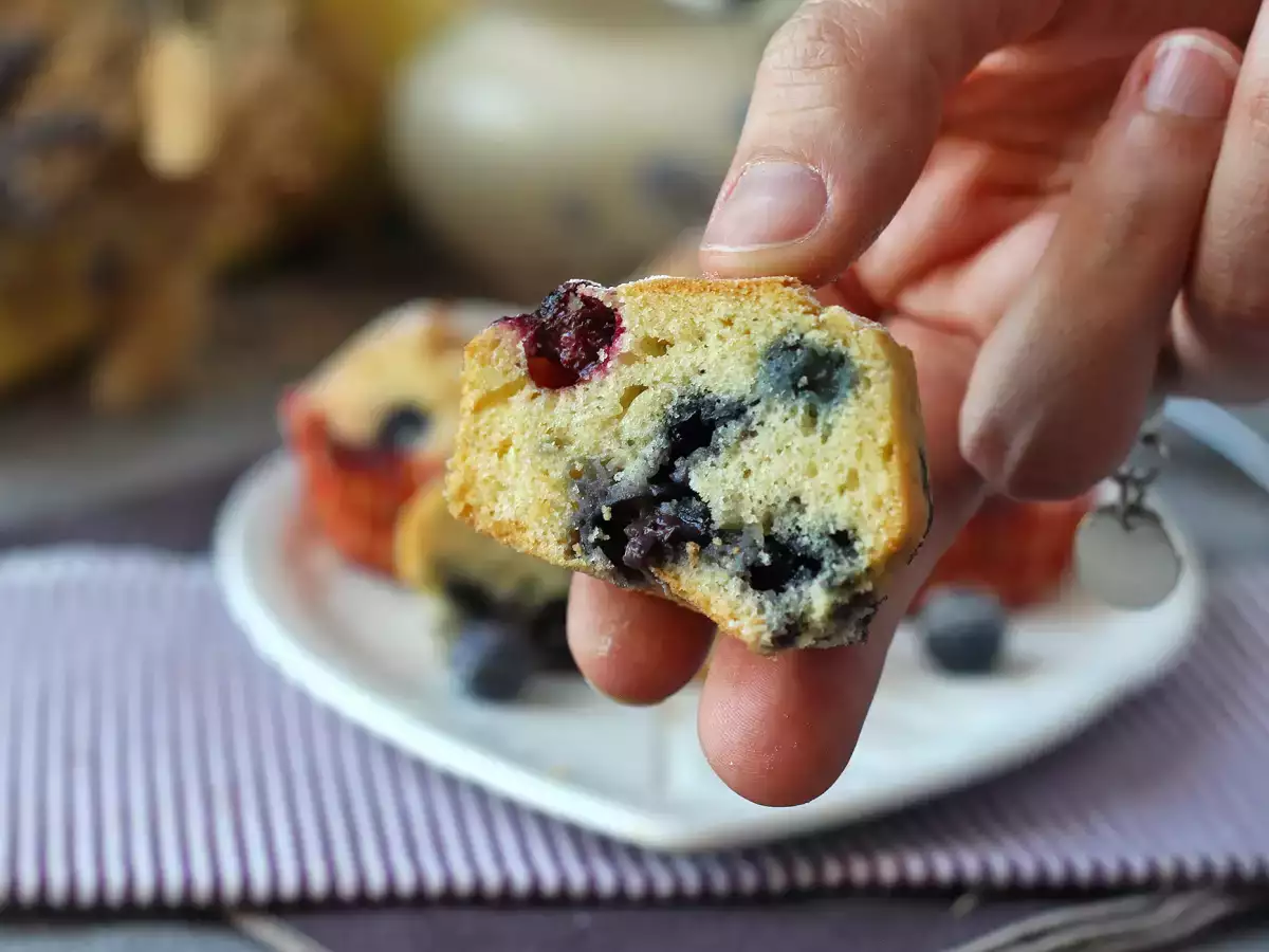 Muffin blueberry, versi mini dari pai Pyrenean! - foto 8