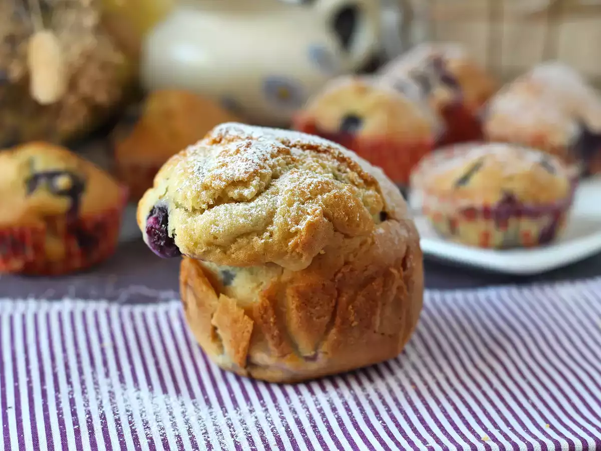 Muffin blueberry, versi mini dari pai Pyrenean! - foto 11