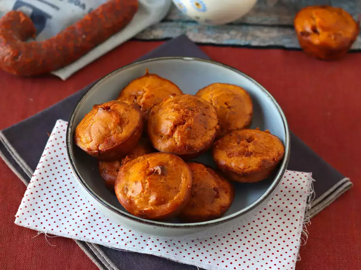 Muffin chorizo yang lembut dan pedas - foto 2