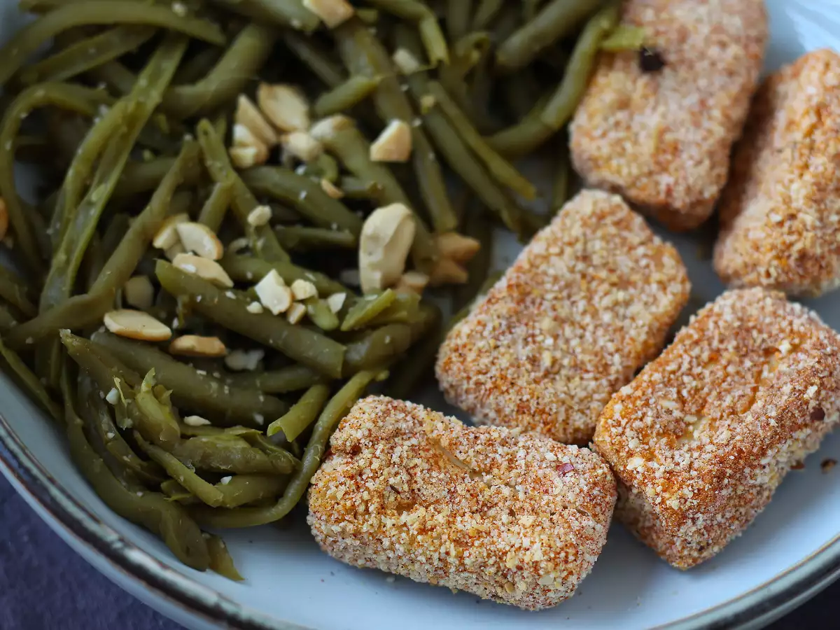 Nugget tahu renyah dan kacang panjang ala Thailand yang dimasak dengan air fryer - foto 4