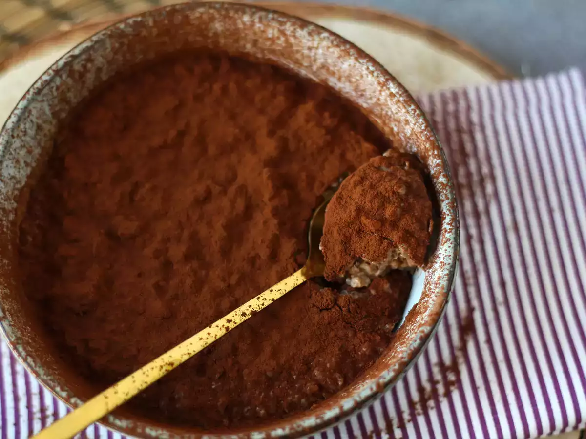 Oat semalam dengan rasa tiramisu, sarapan kopi dan cokelat yang sempurna! - foto 5