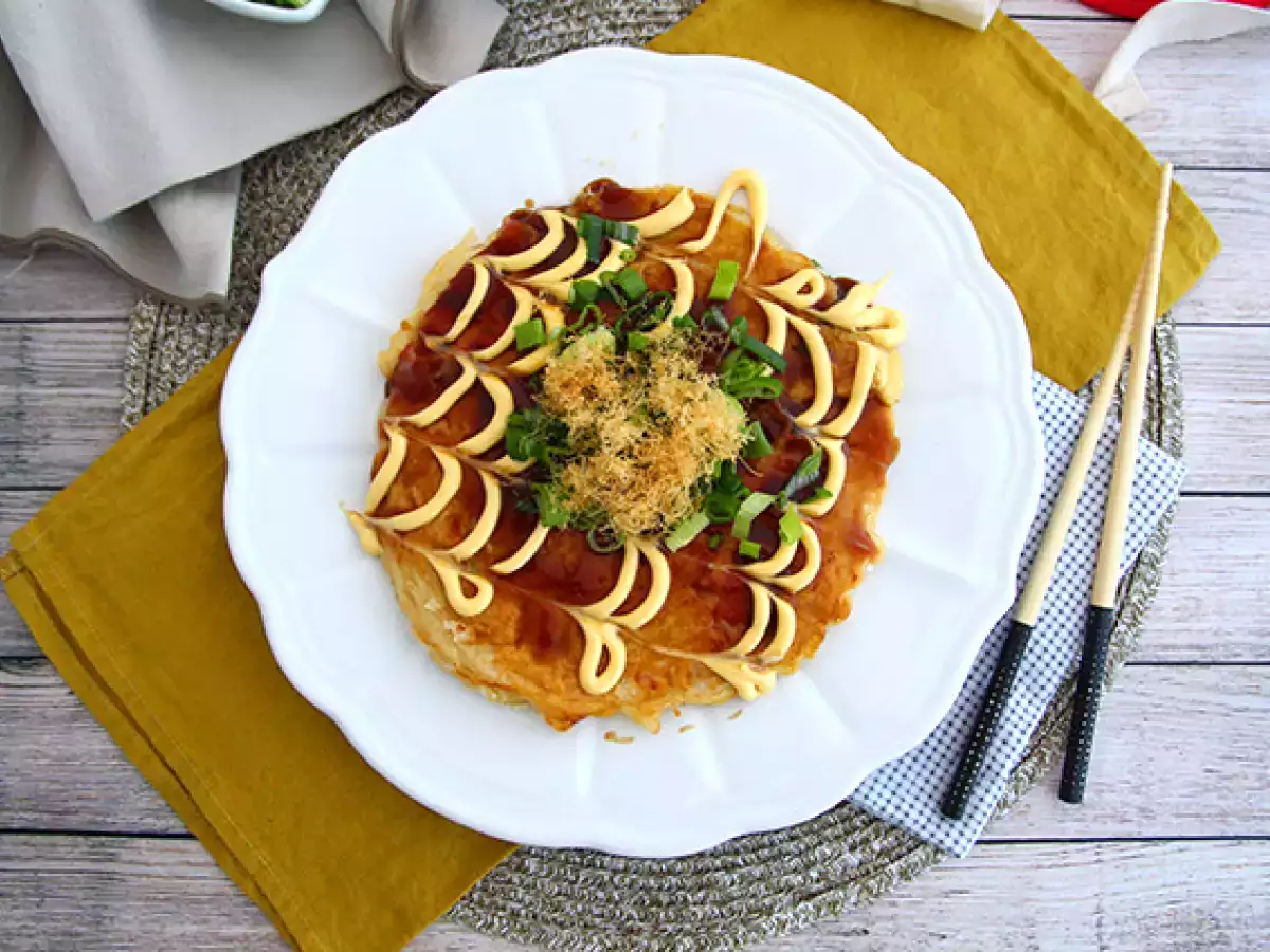 Okonomiyaki - telur dadar Jepang - foto 3