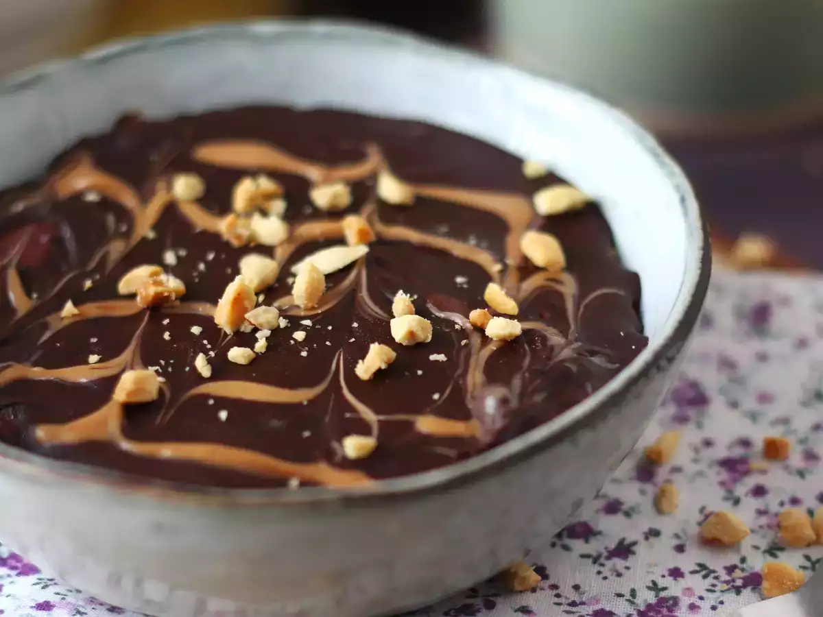 Overnight oat buah merah dan cokelat, sarapan yang sehat dan mengenyangkan! - foto 4