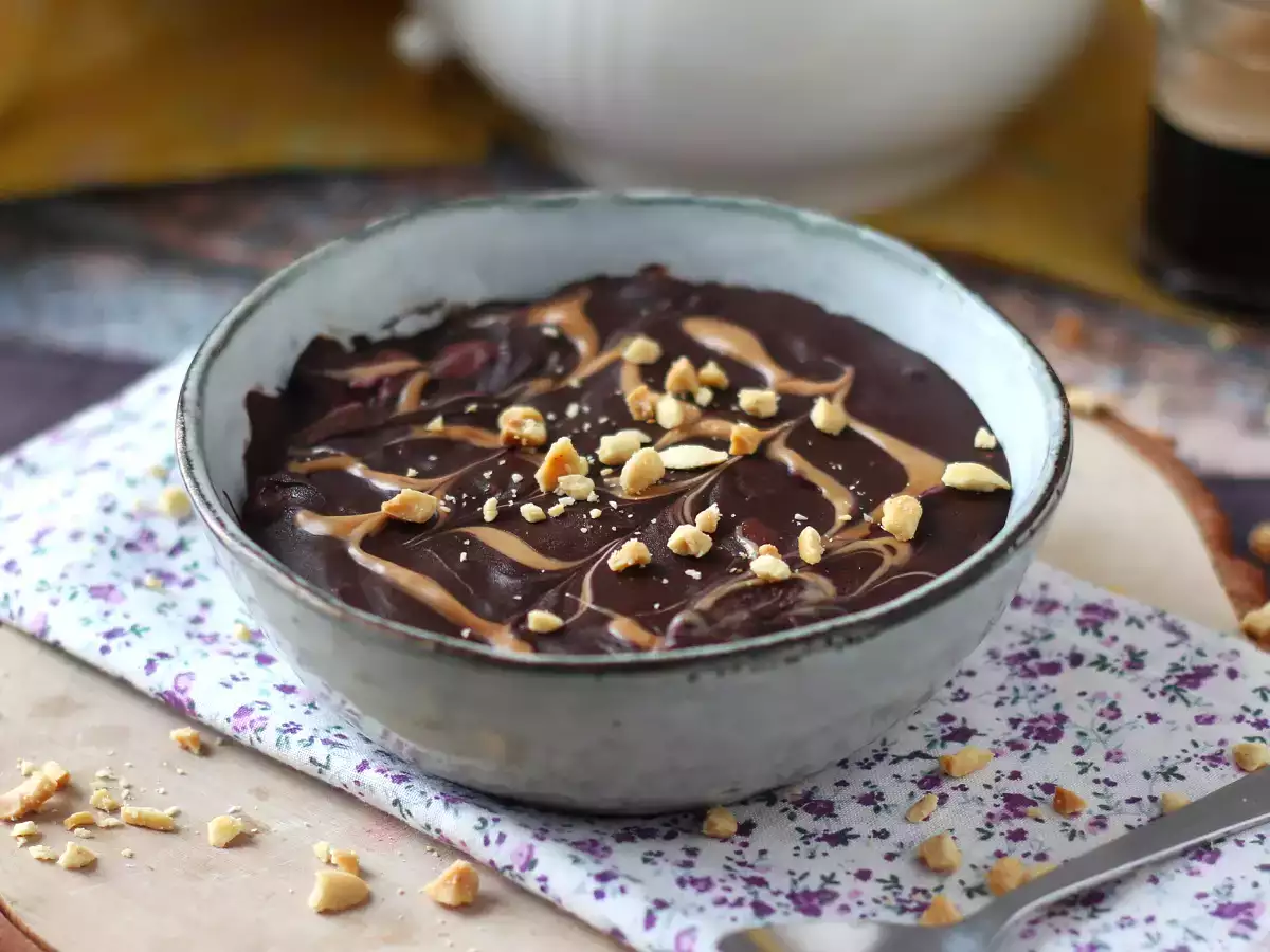 Overnight oat buah merah dan cokelat, sarapan yang sehat dan mengenyangkan! - foto 6