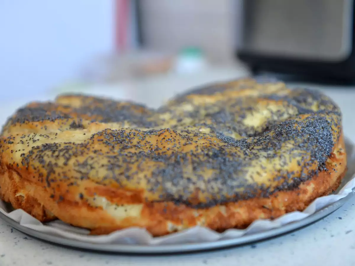 Pai dengan keju manis dan yoghurt dalam kerak poppy - foto 2