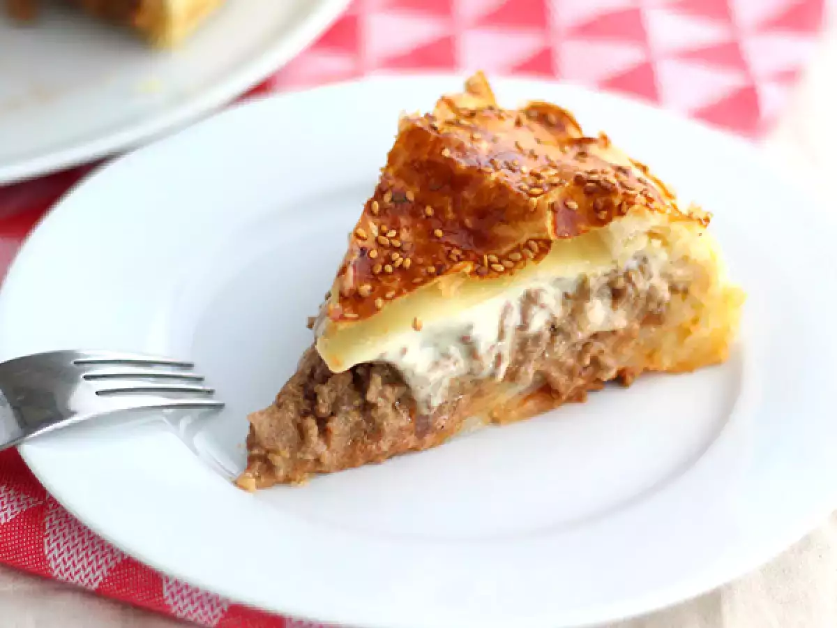 Pai hamburger, burger keju untuk dibagikan! - foto 2