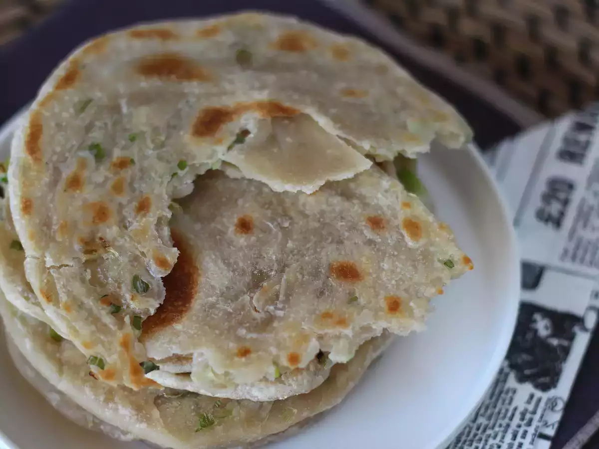 Panekuk Daun Bawang Cina (Scallion Pancakes) - foto 2