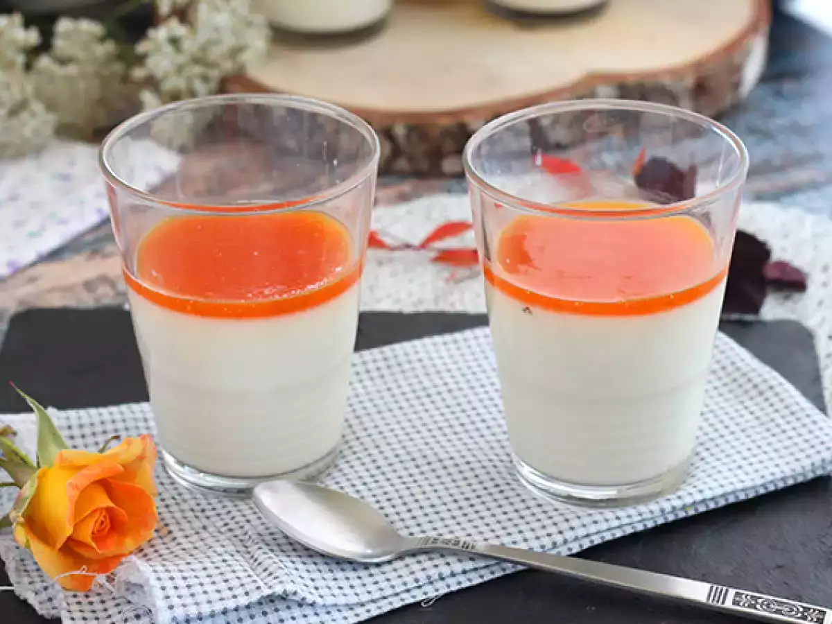 Panna cotta vanila dengan coulis aprikot - foto 5