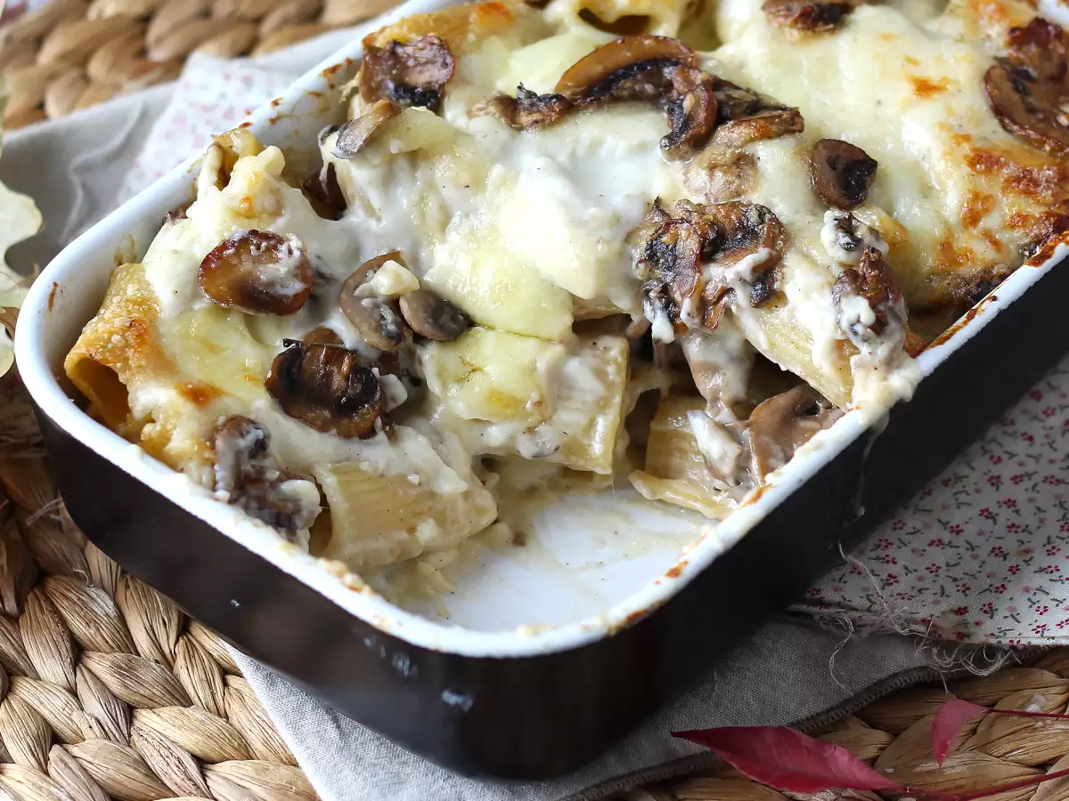 Pasta al forno ai funghi: resep lembut dan berserat yang sempurna untuk musim gugur - foto 3
