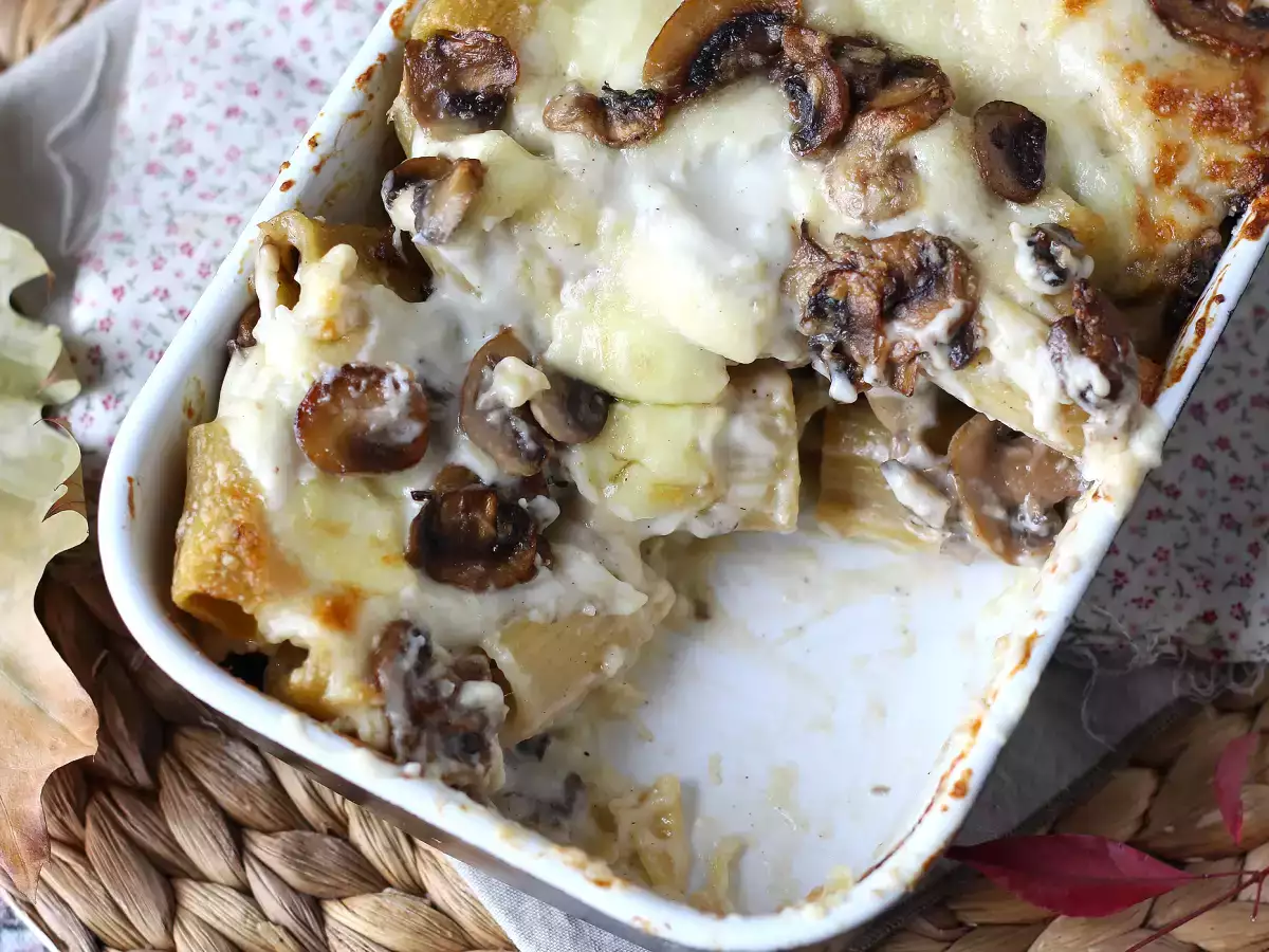 Pasta al forno ai funghi: resep lembut dan berserat yang sempurna untuk musim gugur - foto 5
