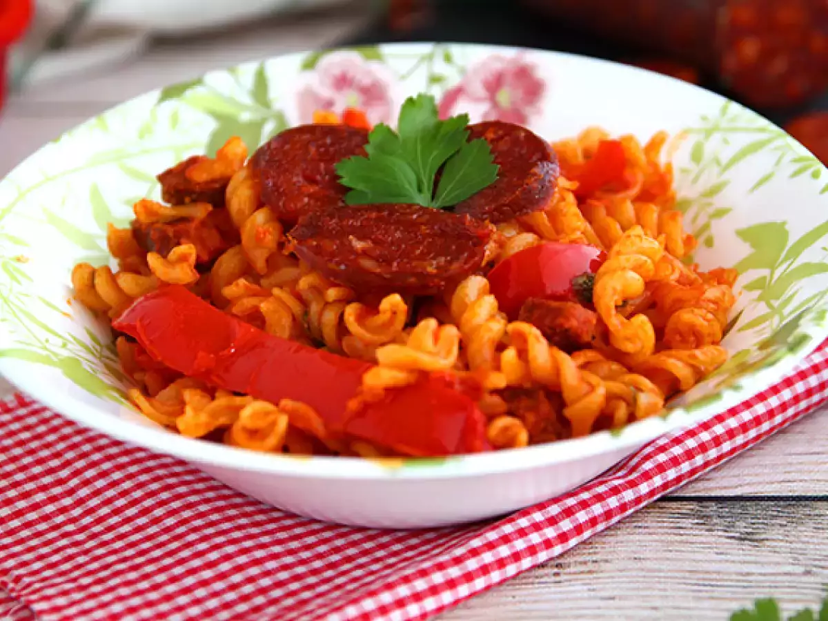 Pasta dengan chorizo - foto 5